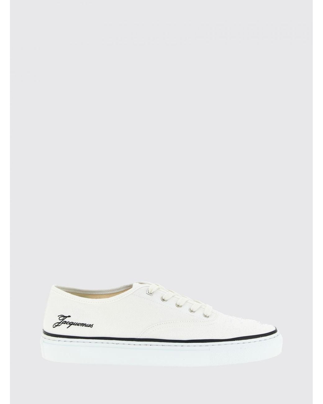 Jacquemus White Les Fefe Cotton Canvas Sneakers for men
