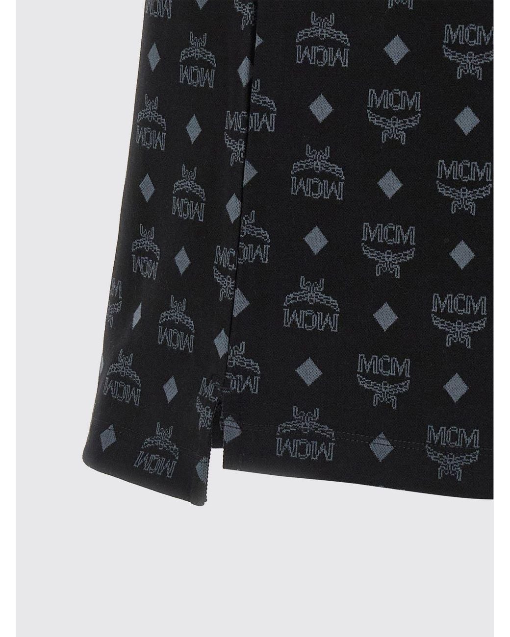 MCM Black Logo Cotton Polo for men