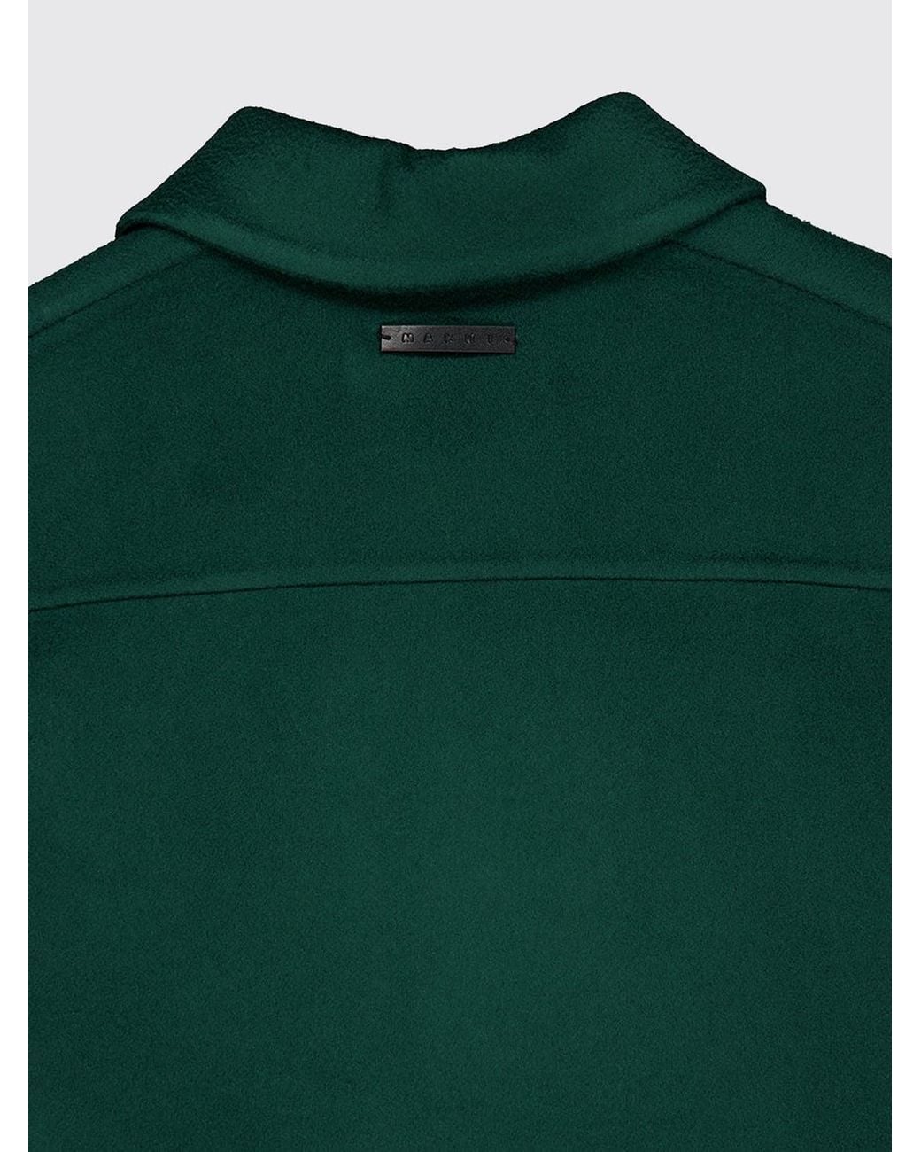 Marni Green Virgin Wool And Cashmere Shirt Jacket With Dropped Shoulders for men