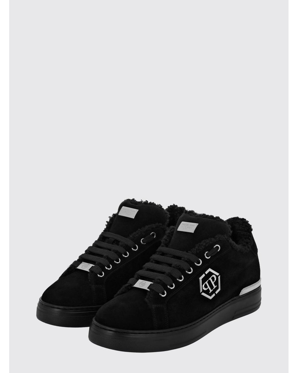 Philipp Plein Black Lace-Up Sneakers for men