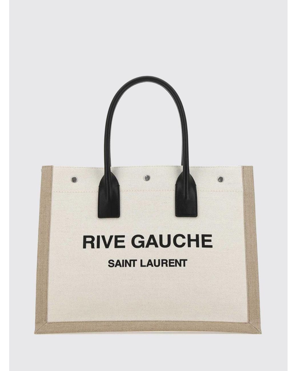 Saint Laurent Natural Rive Gauche Large Tote Bag for men