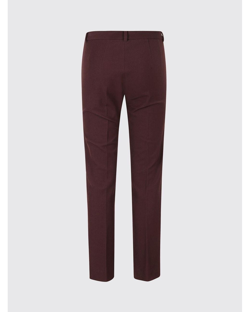 Max Mara Purple Skinny Fit Stretch Cotton-Blend Trousers With Mid-Rise Waist