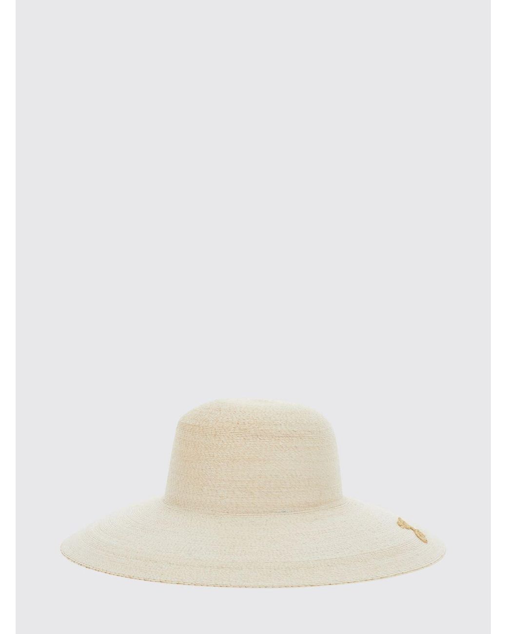 Jacquemus Natural Breitkrempiger Raffia-Hut Sole Mit Gesticktem Logo