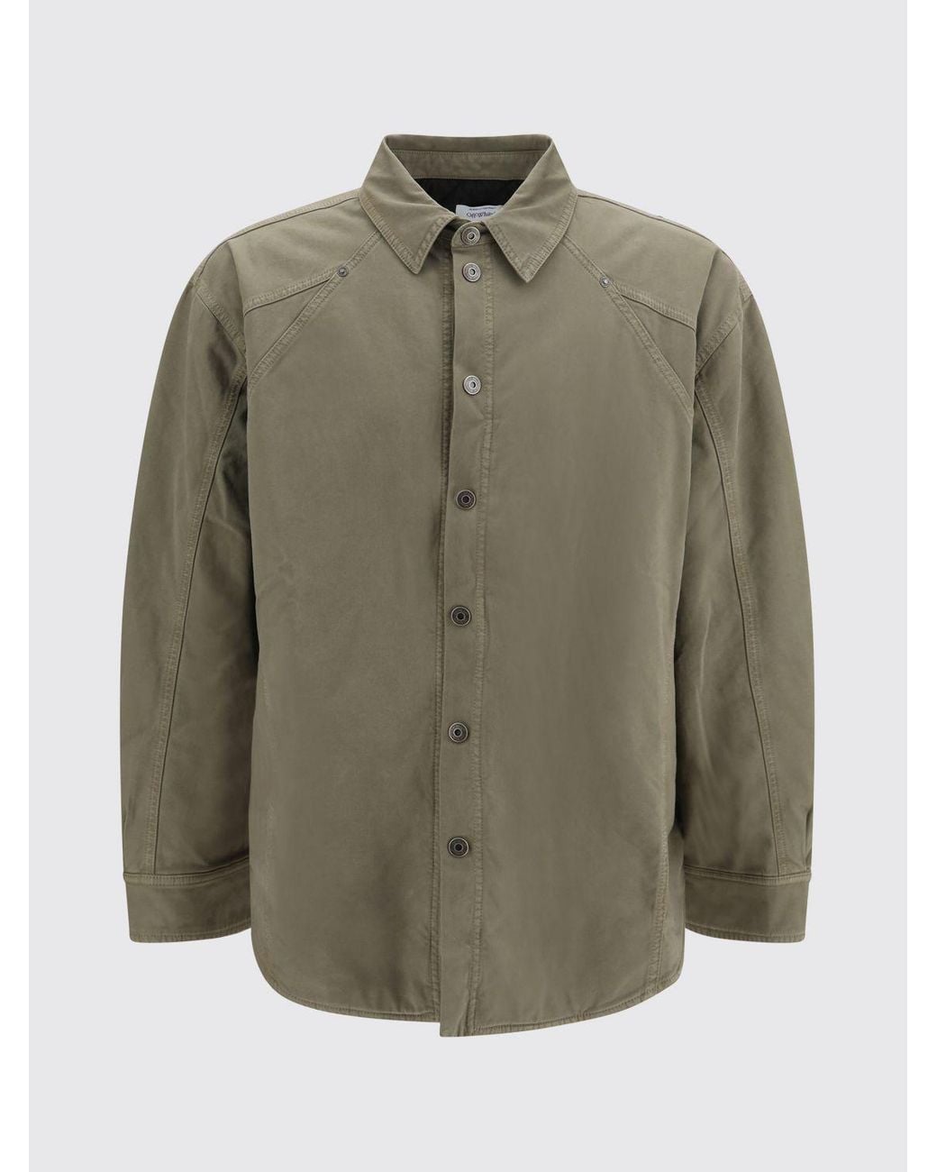 Off-White c/o Virgil Abloh Natural Cotton Blend Shirt Jacket With Classic Collar for men