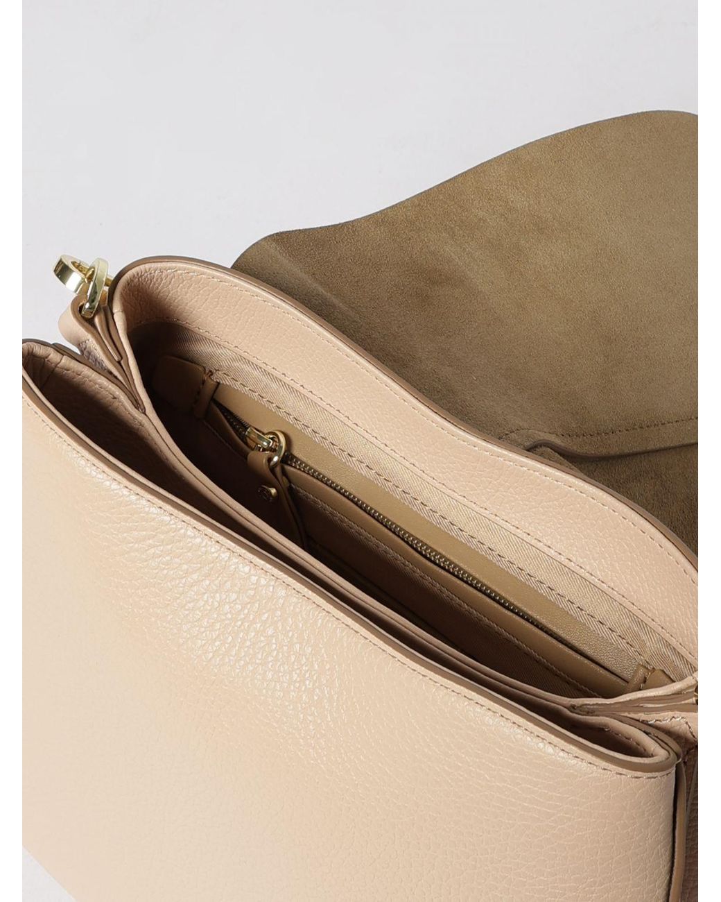 Gianni Chiarini Natural Helena Round Grained Leather Bag
