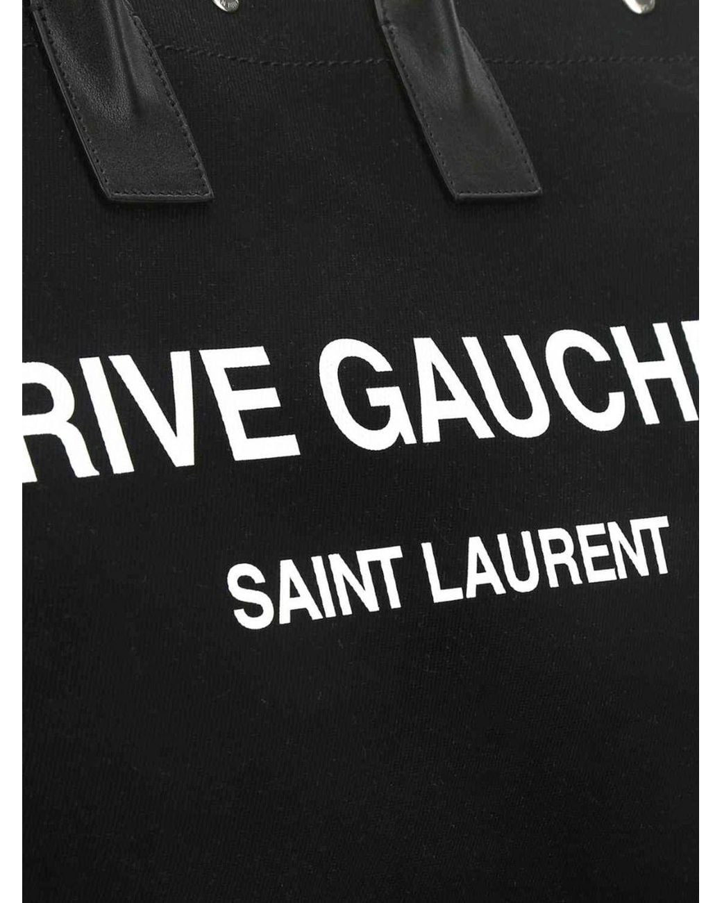 Saint Laurent Black Rive Gauche Tote Bag for men