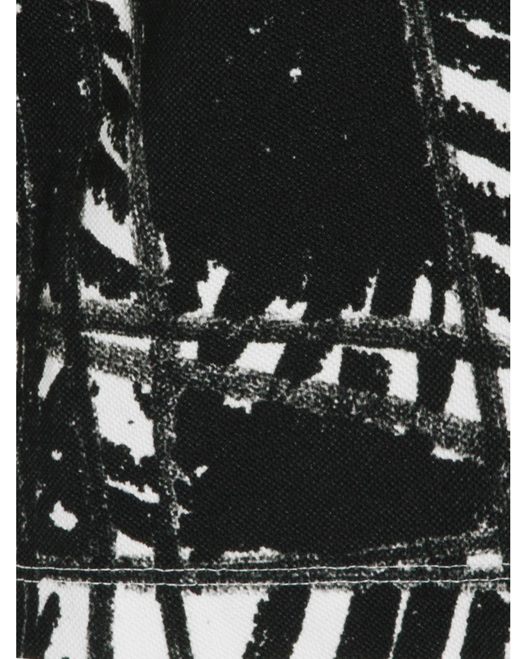 Vivienne Westwood Black Slim Fit Orb Logo Abstract Print Cotton Polo for men