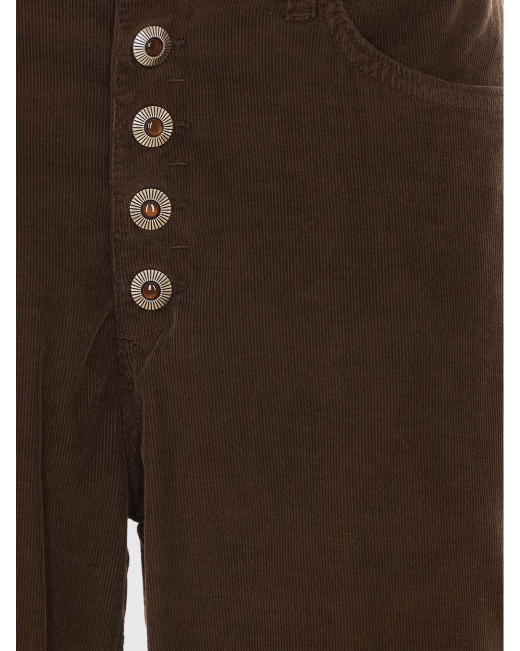 Dondup Black Koons Straight Cropped Velvet Jeans