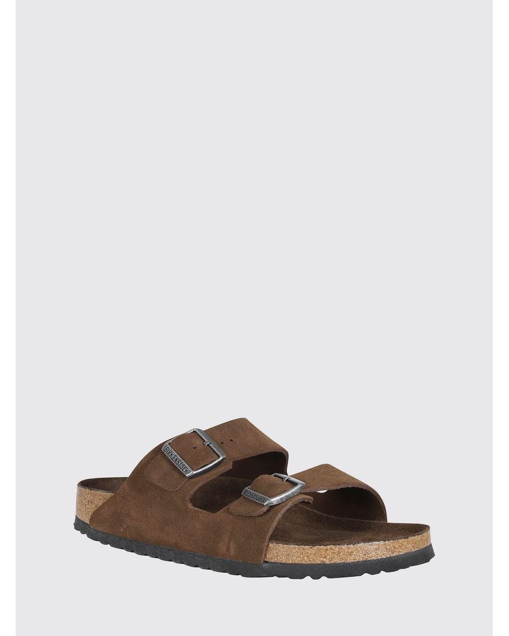Birkenstock Brown Arizona Suede Sandals for men