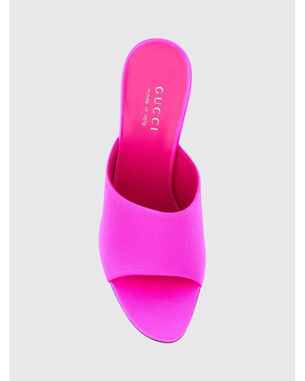 Gucci Pink Satin Mules