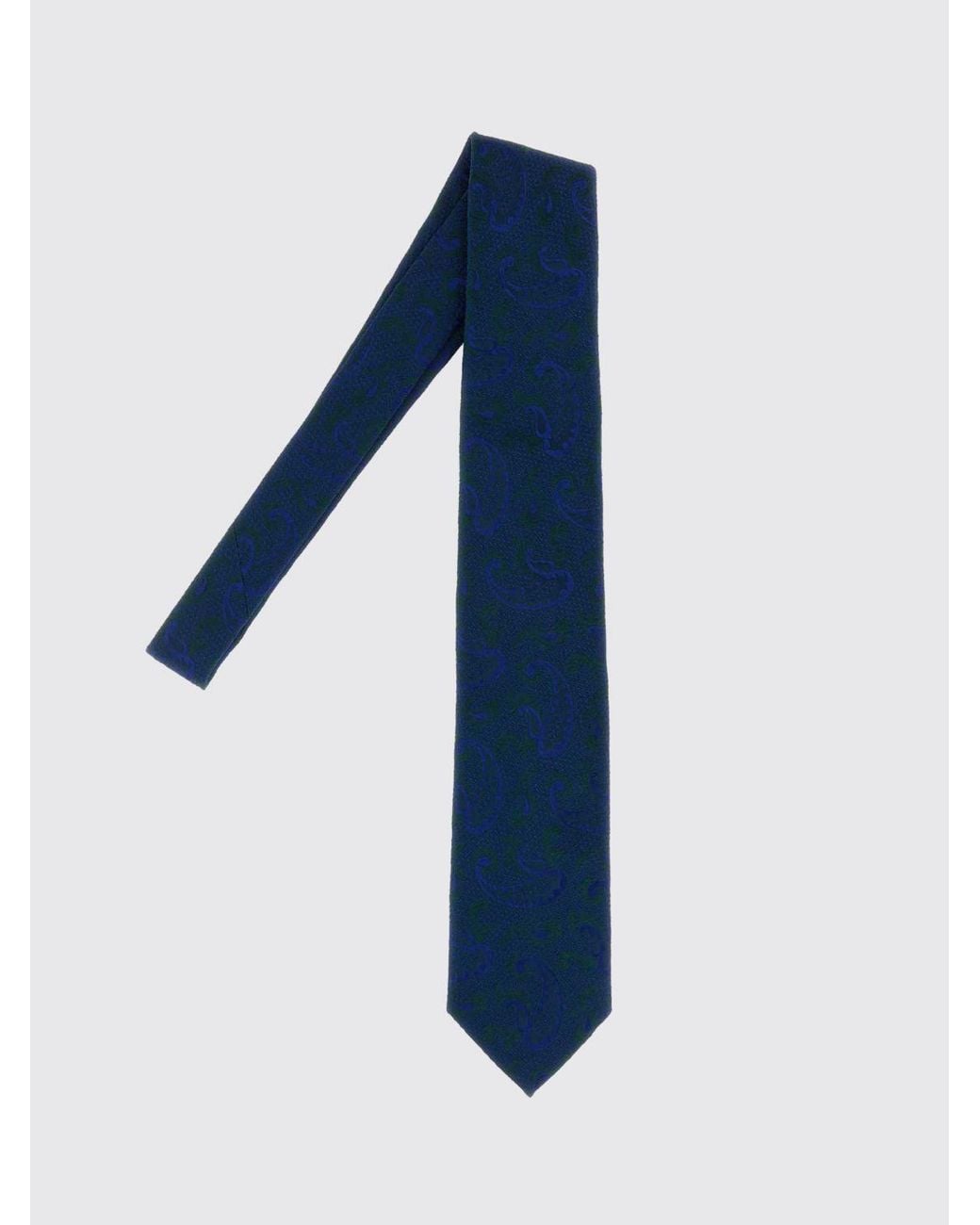 Brioni Blue Paisley Jacquard Silk Tie for men