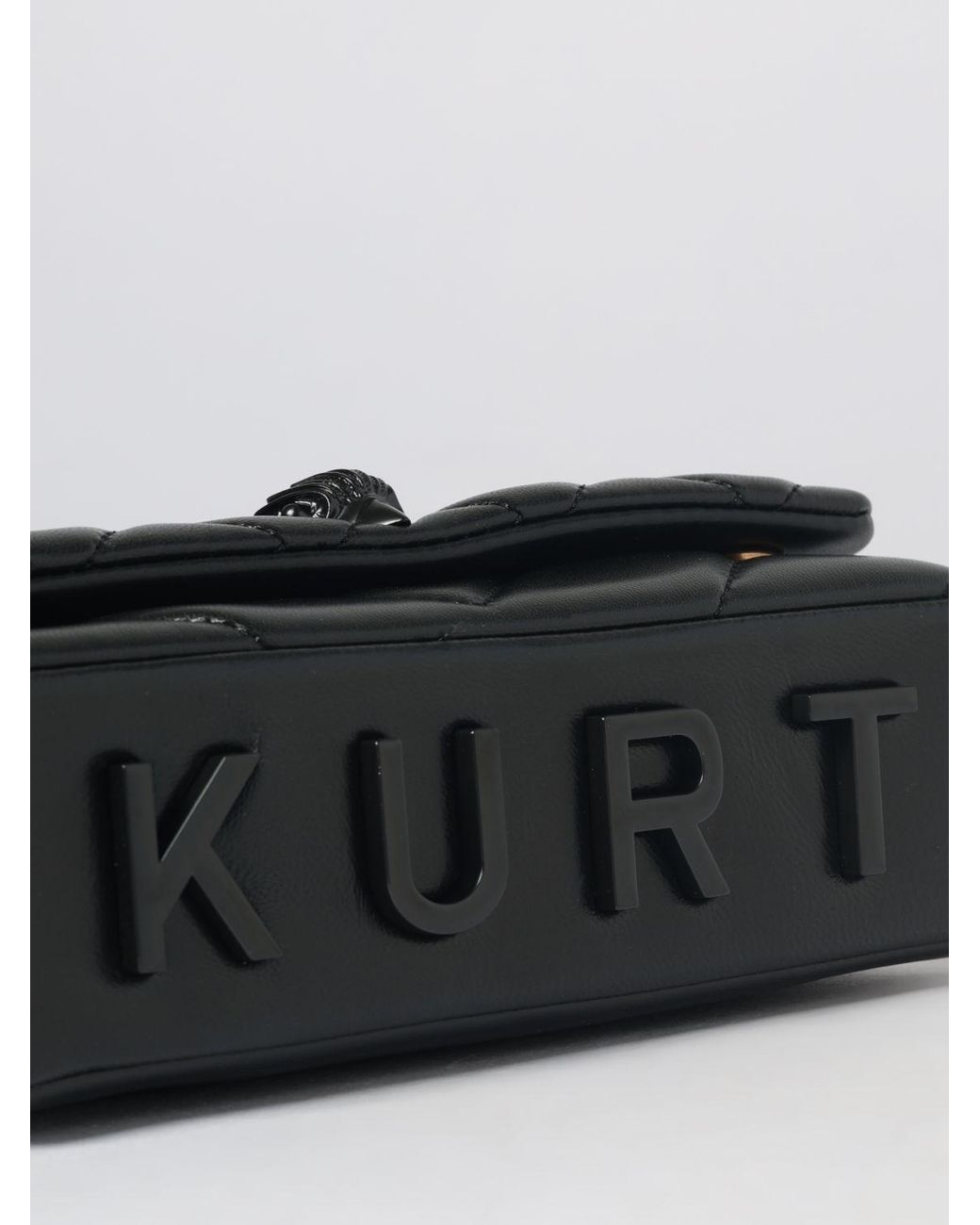 Kurt Geiger Black Kensington Quilted Smooth Leather Mini Bag