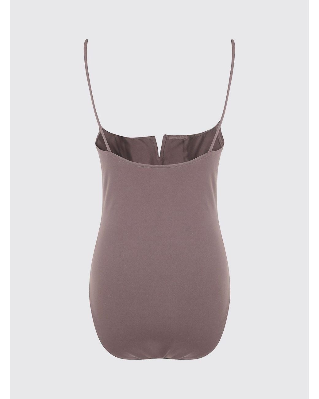 Eres Pink One-Piece Swimsuit With Teardrop Neckline And Thin Straps