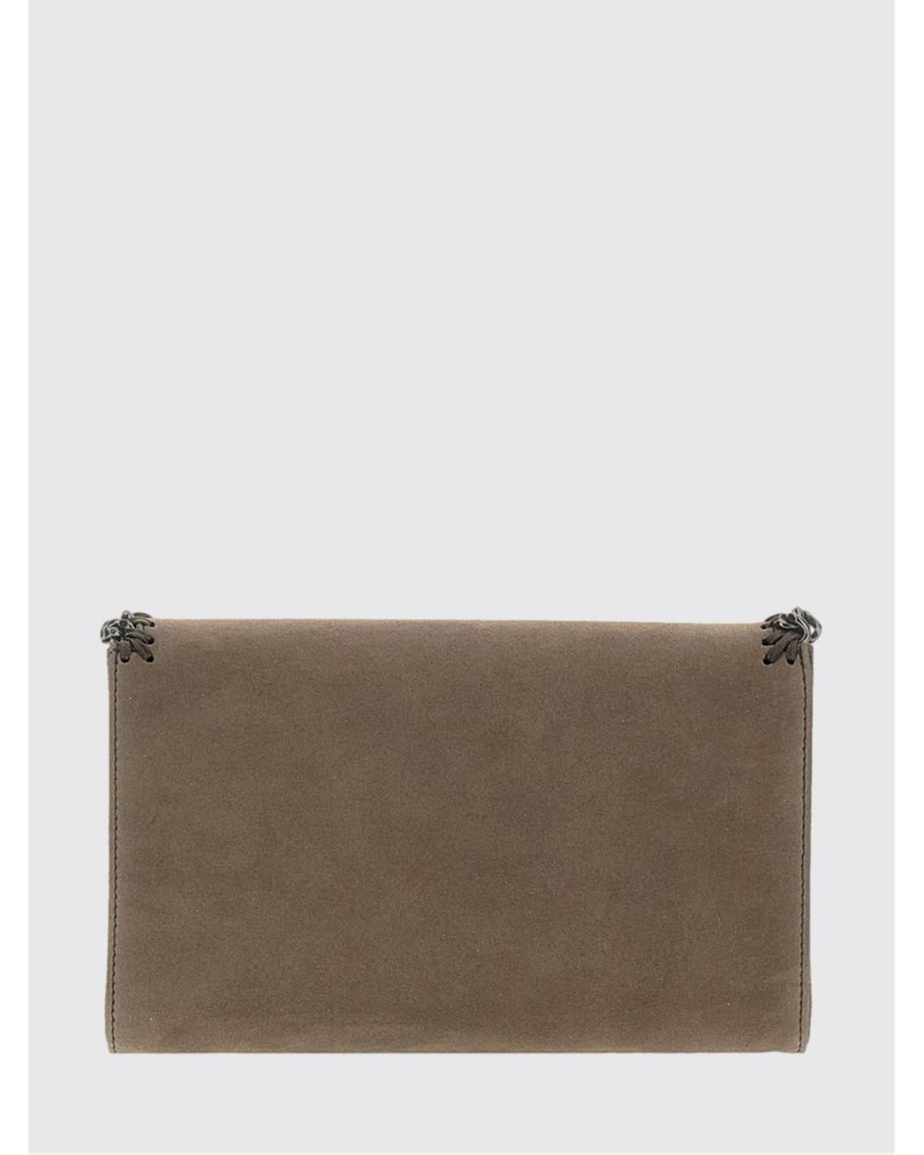 Stella McCartney Gray Falabella Eco Alter Mat Wallet On Chain With Chain Strap