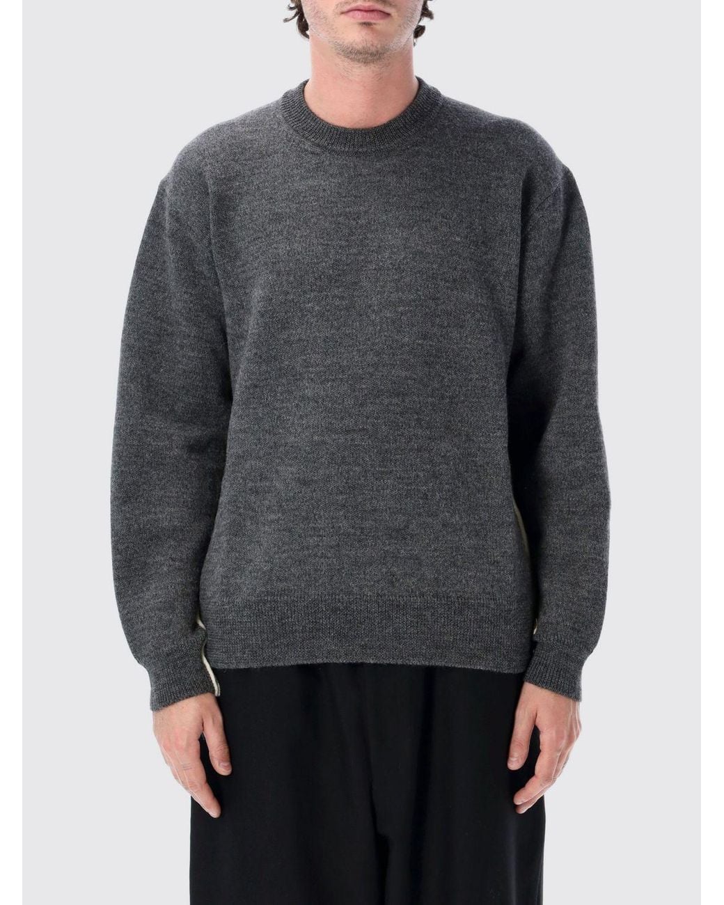Comme des Garçons Gray Comme Des GarÇ Ons Dropped Shoulder Crewneck Jumper for men
