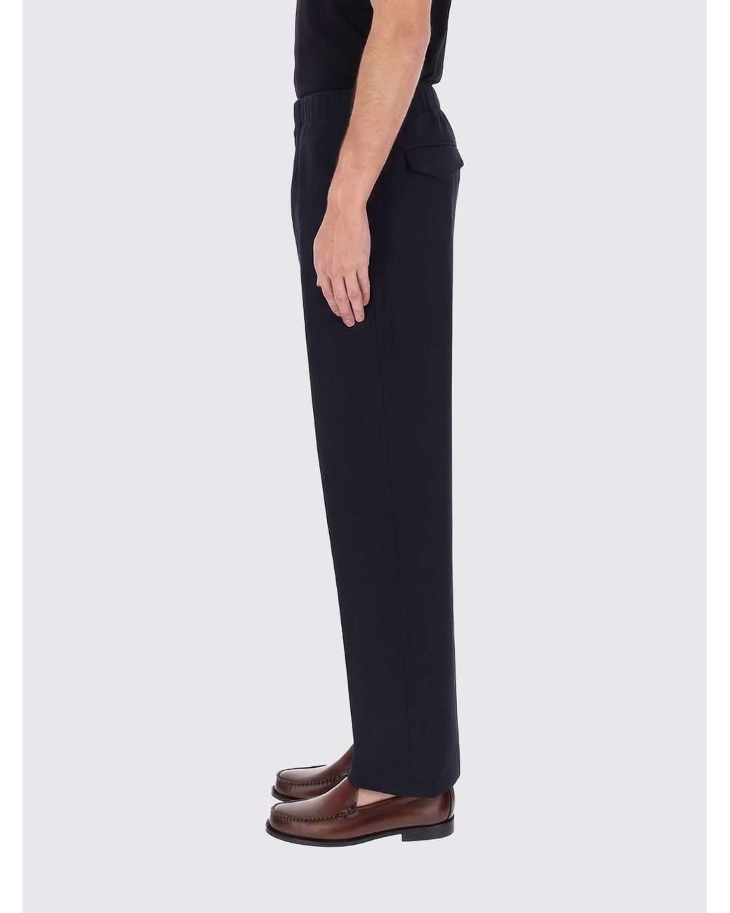 Lardini Blue Virgin Wool Slim Fit Trousers for men