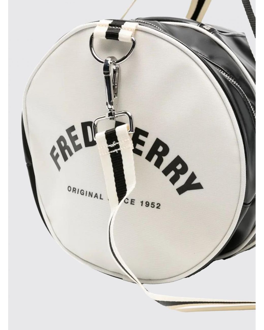 Fred Perry Black Recycled Polyester Duffle Bag for men