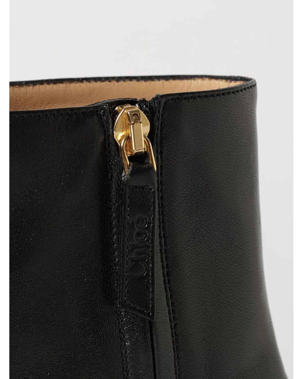 Chloé Black ChloÉ Junie Calfskin Ankle Boots With Studs And Stiletto Heel