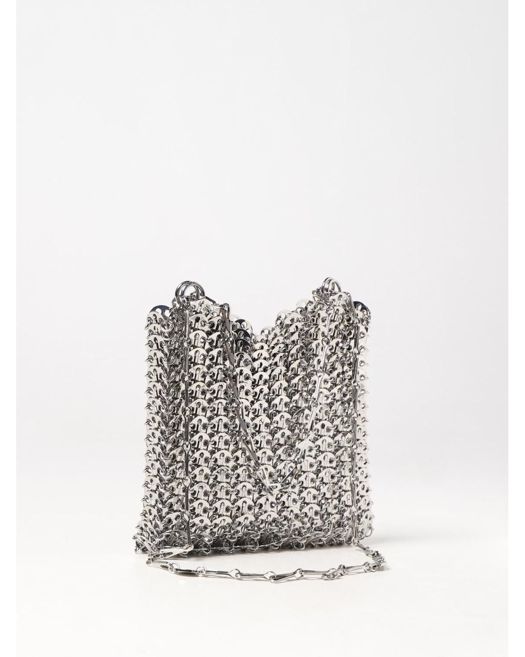 Rabanne White 1969 Aluminum Mesh Bag