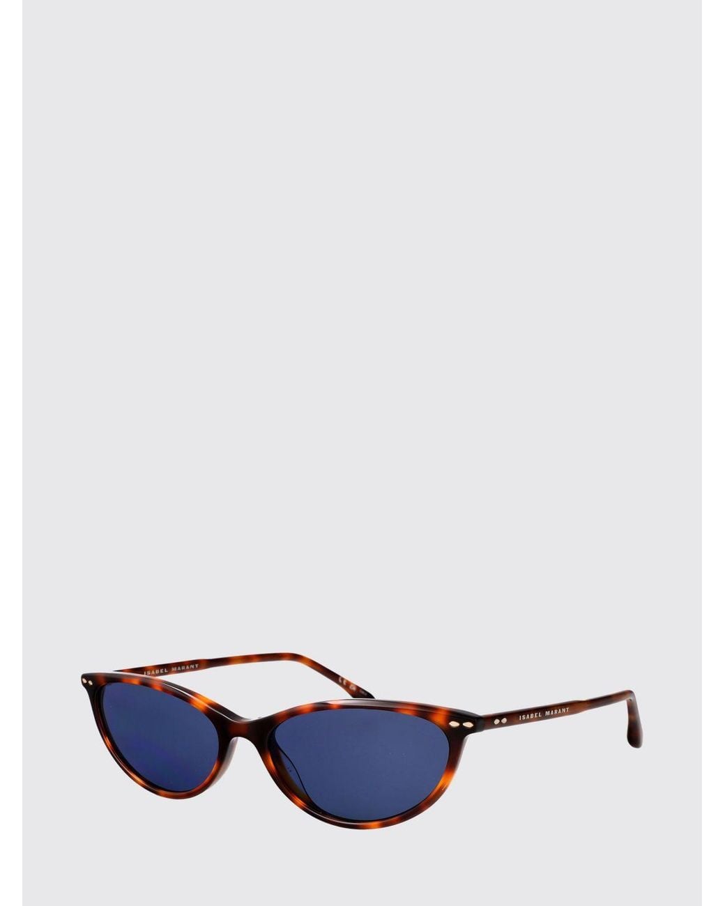 Isabel Marant Blue Oval Tortoiseshell Cat-Eye Sunglasses
