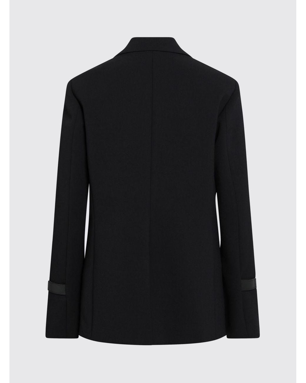 Loewe Blue Cropped Single-Breasted Wool-Blend Blazer With Lapel Collar