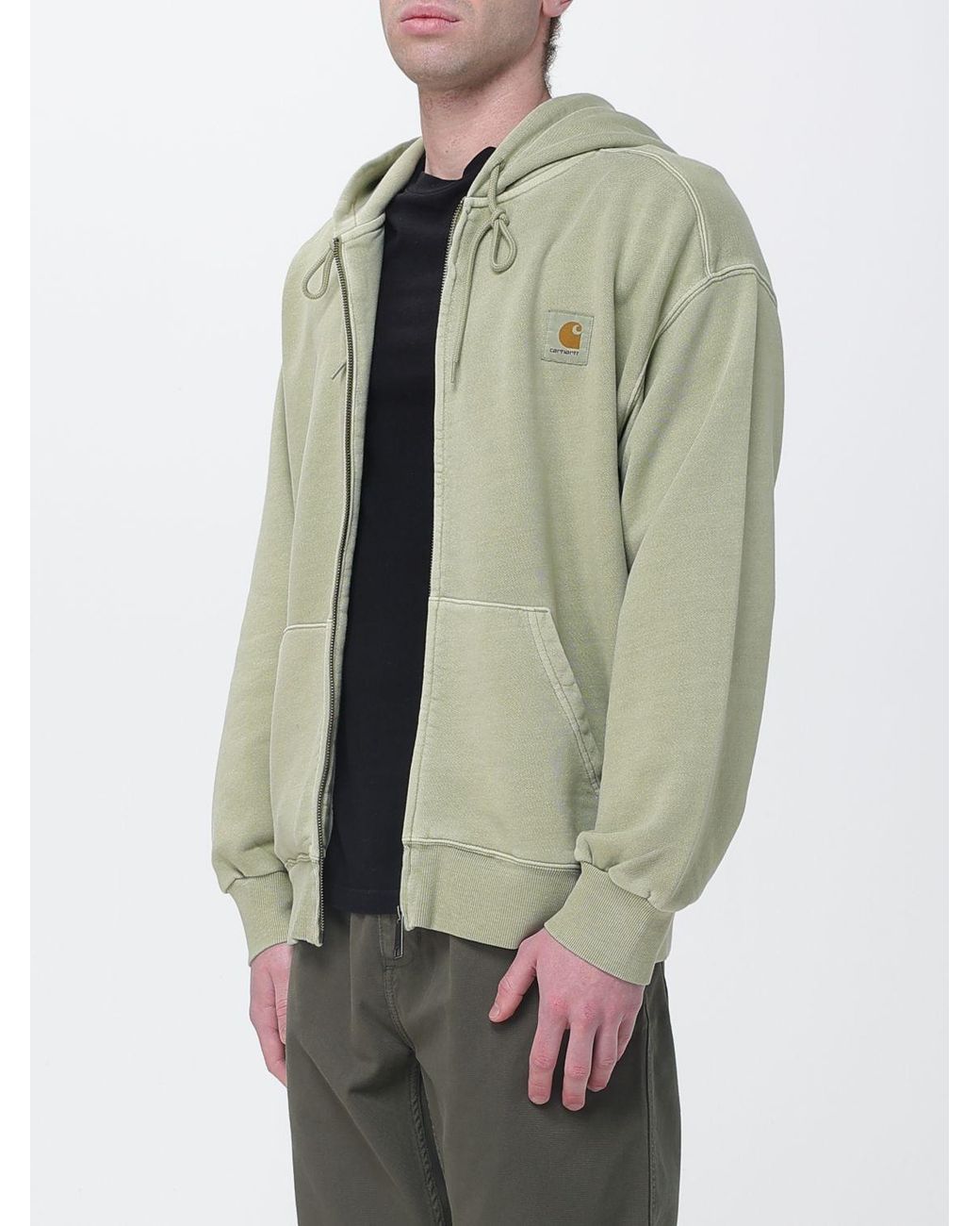 Carhartt Green Cotton Logo T-Shirt for men