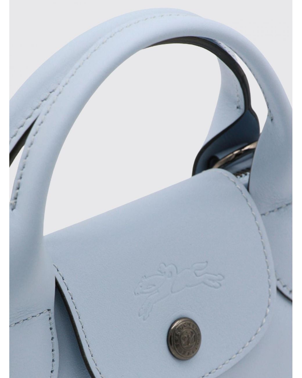 Longchamp Blue Le Pliage Xtra Leather Handbag With Removable Strap