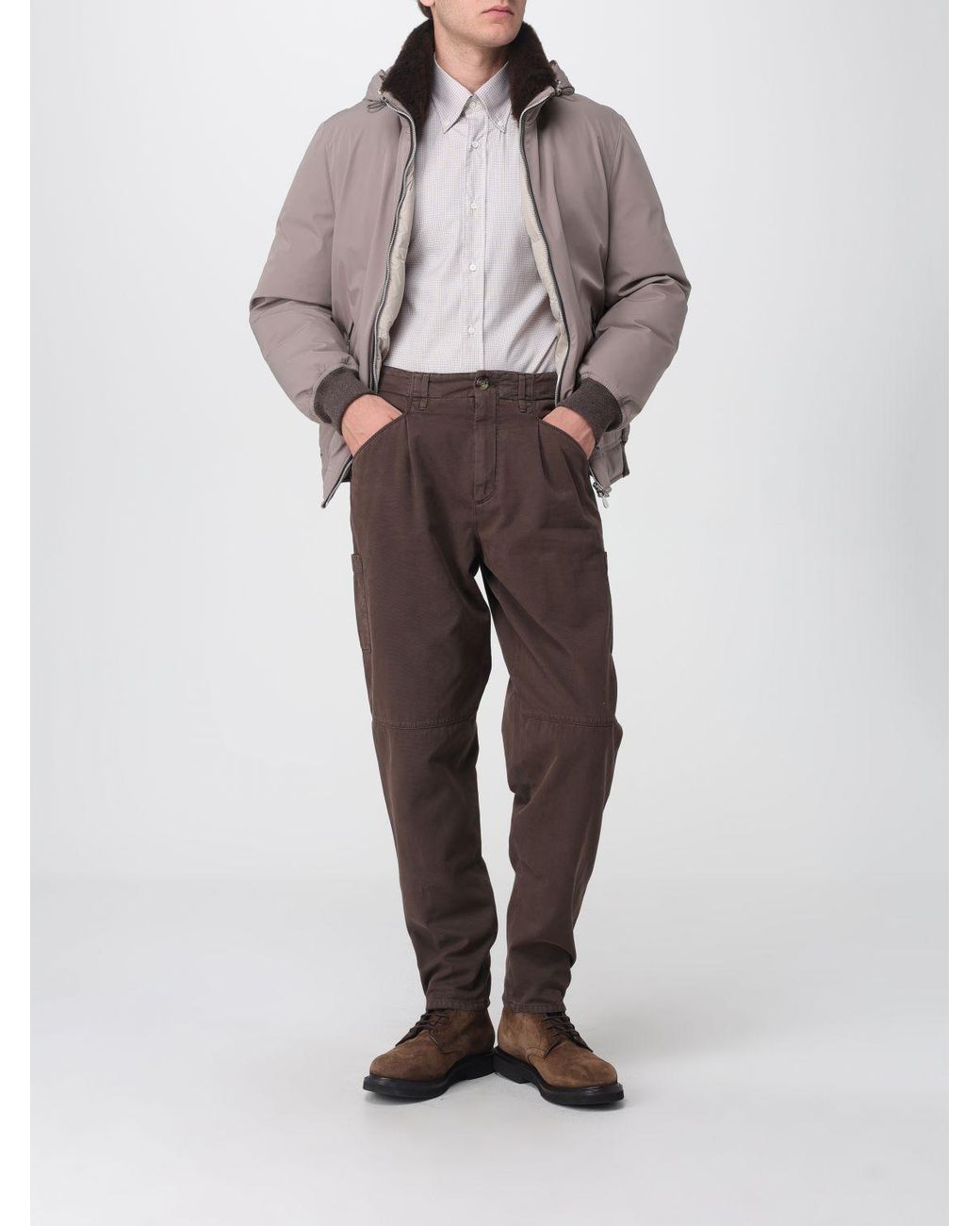 Brunello Cucinelli Gray Shirt for men