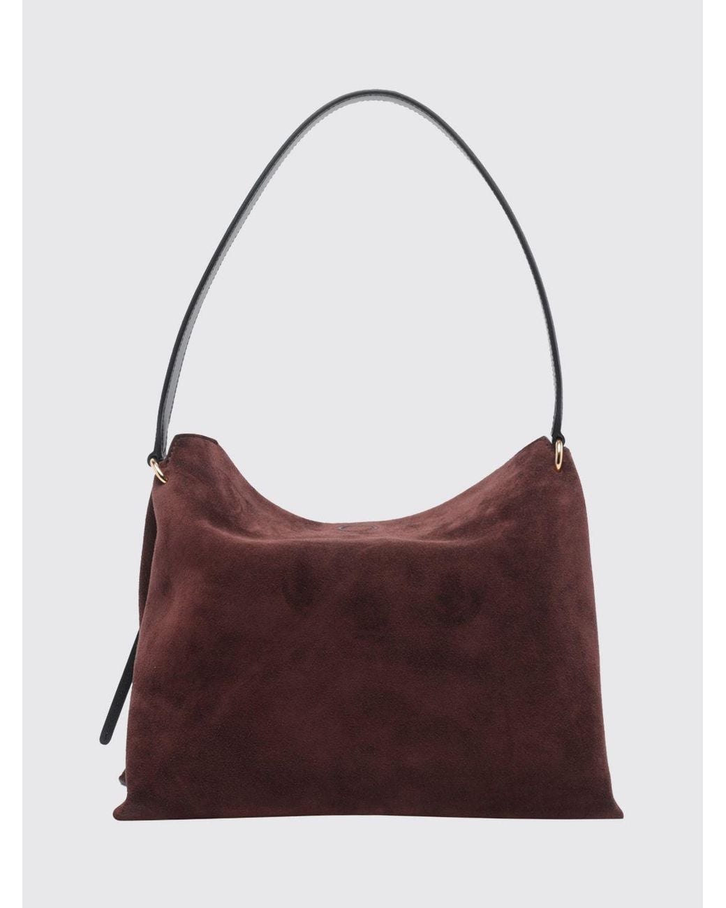 Wandler Brown Penelope Small Calf Leather Shoulder Bag With Flap Closure
