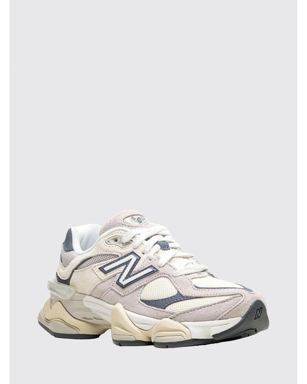 New Balance White 9060 Suede And Mesh Sneakers for men