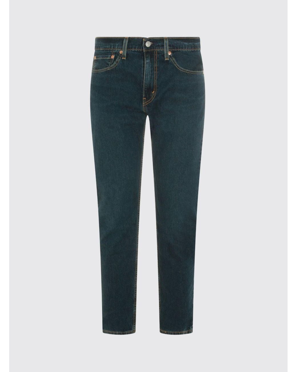 Levi's Blue Tapered Fit Mid-Rise Stretch Cotton Denim Jeans for men