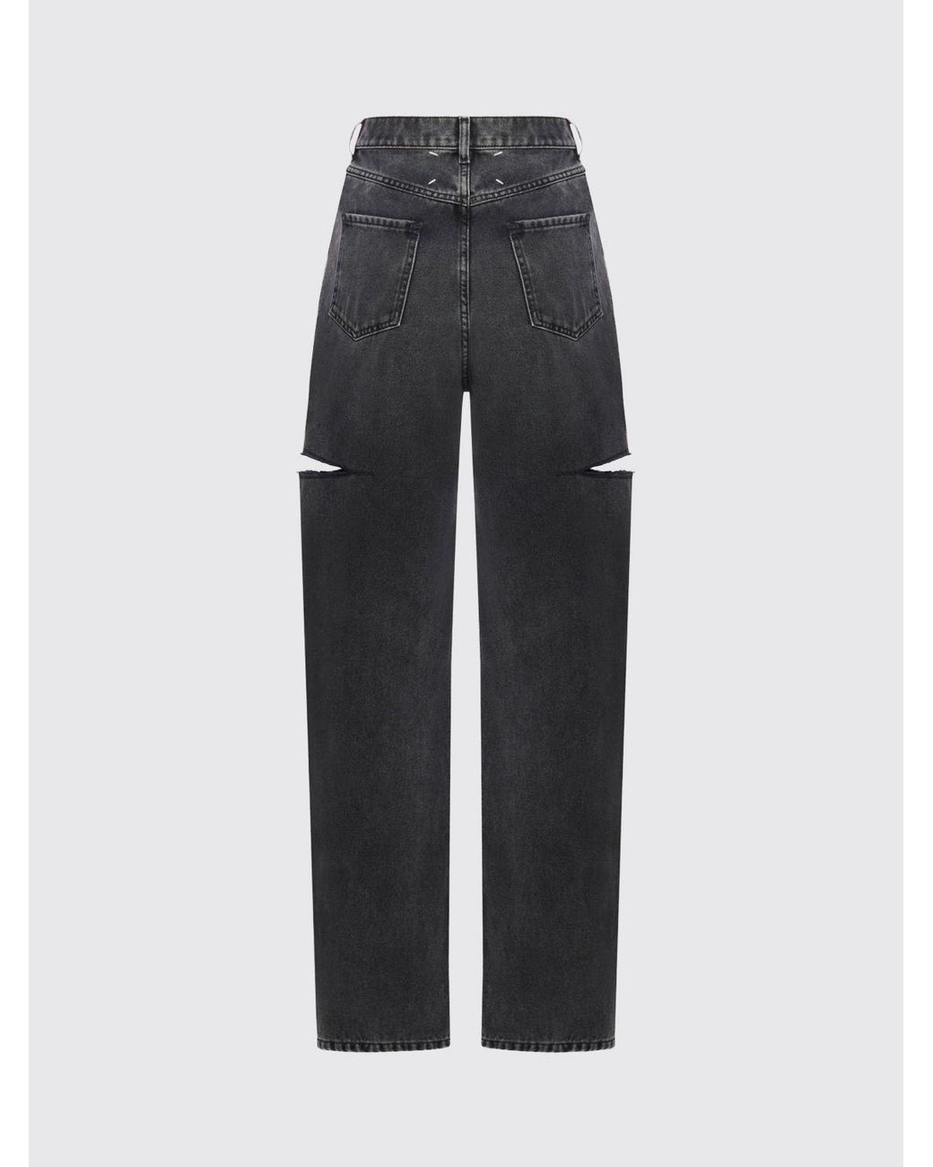 Maison Margiela Blue High-Waisted Wide-Leg Jeans