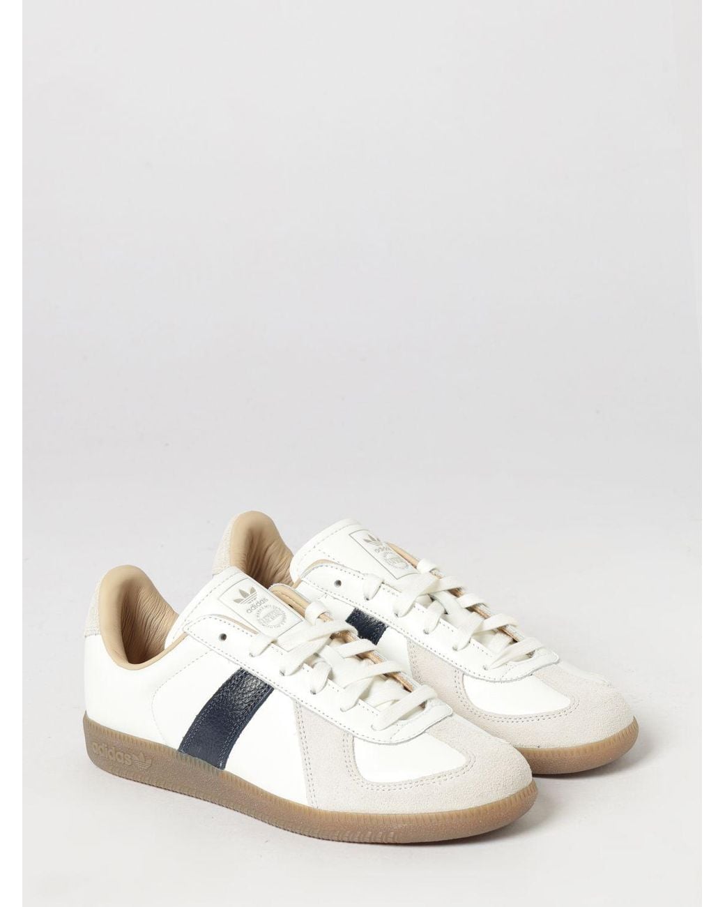 Adidas Originals White Bw Army Two-Tone Leather And Suede Low-Top Trainers for men