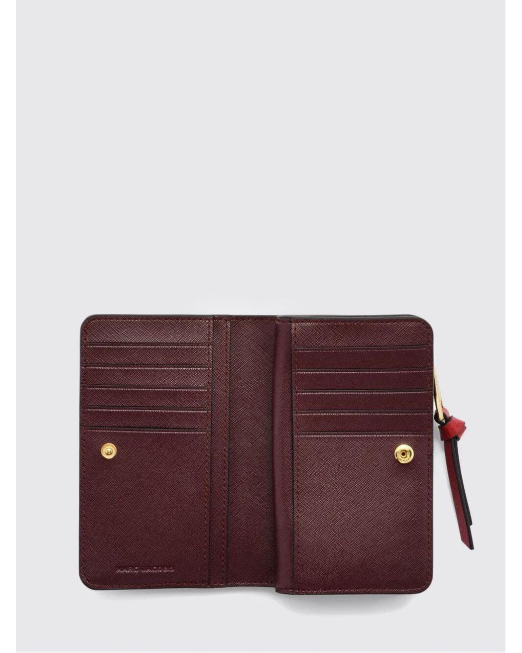 Marc Jacobs Black The Snapshot Saffiano Leather Wallet With Double J Logo