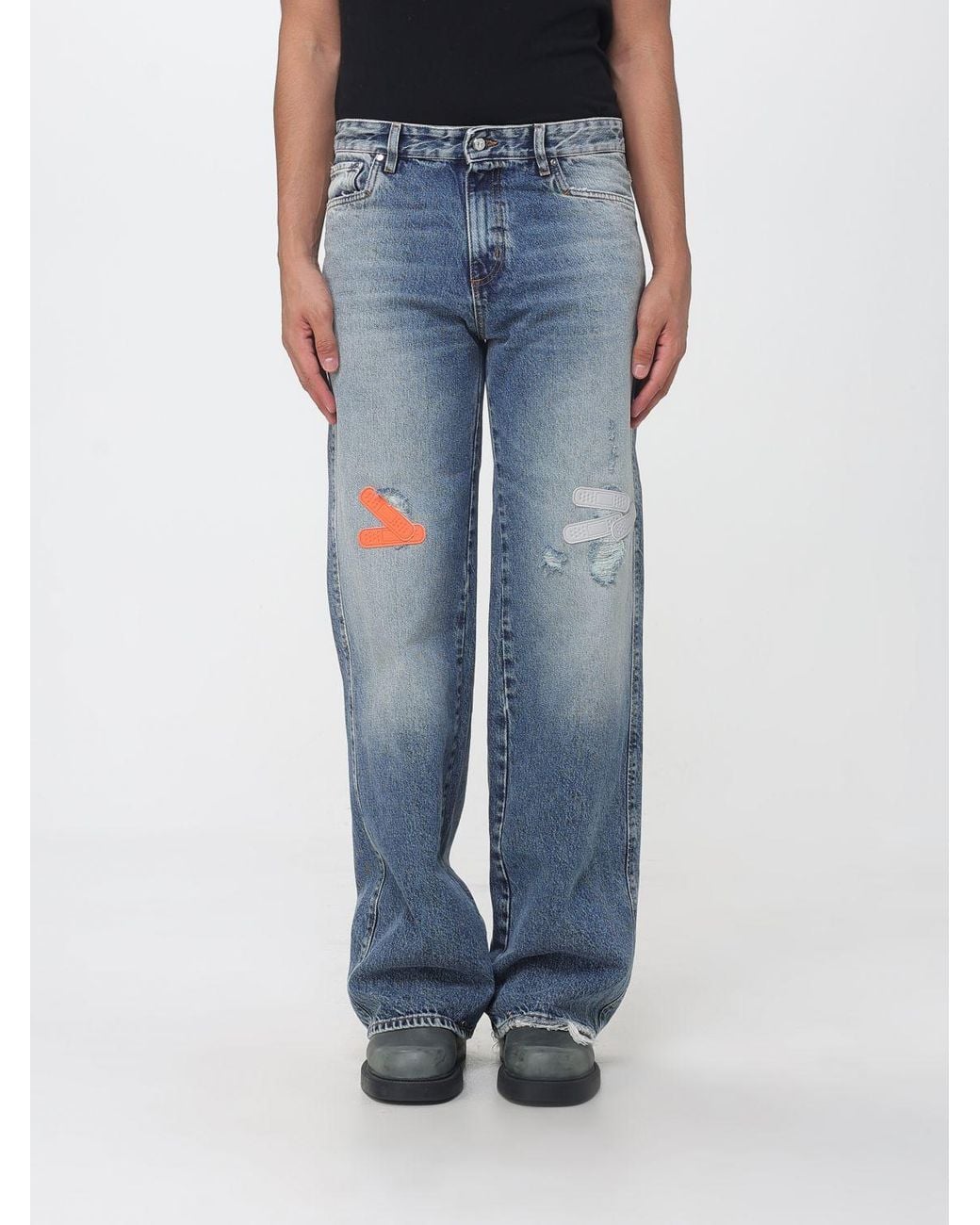 PDF Blue Wide-Leg Jeans for men