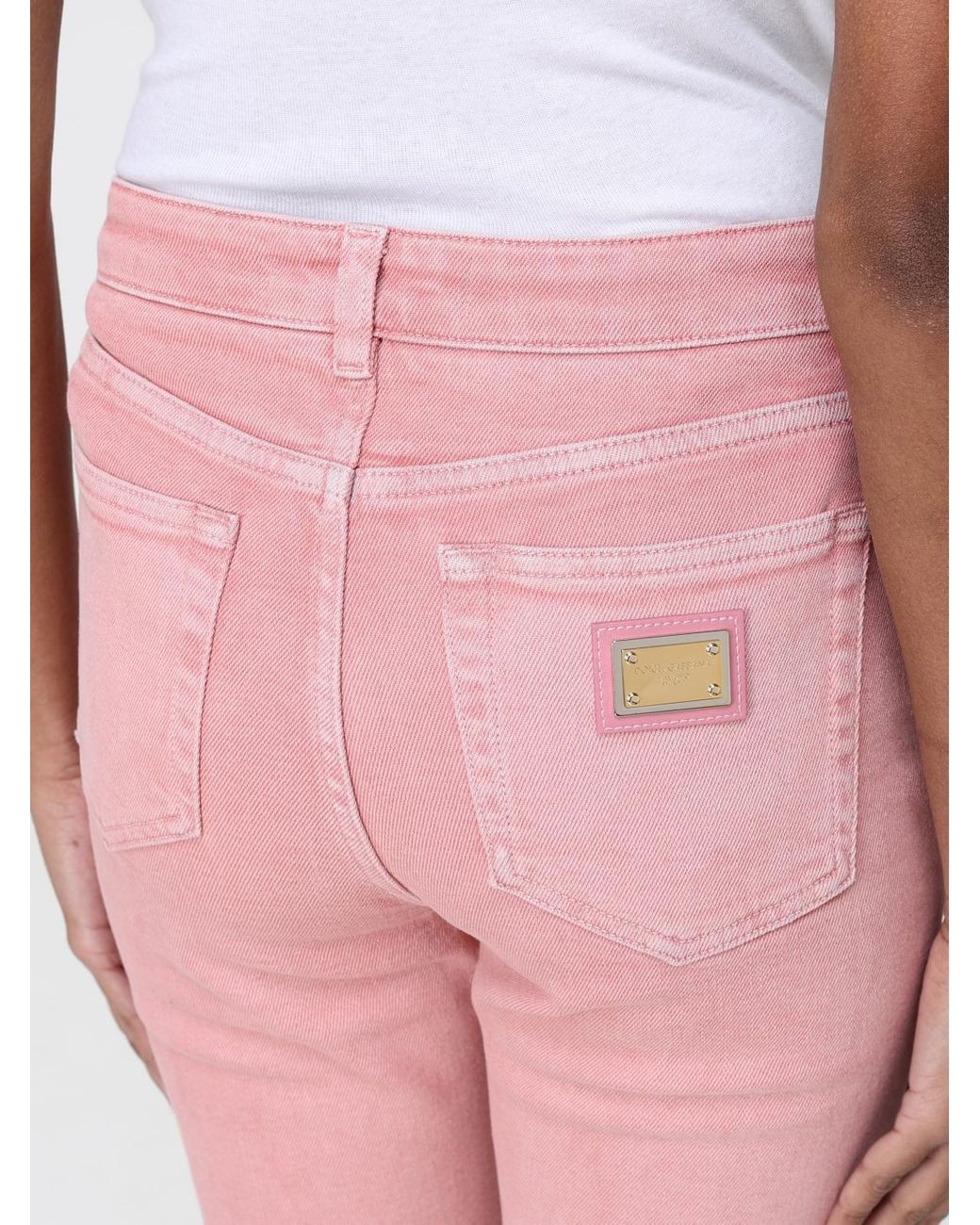 Dolce & Gabbana Pink Skinny Denim Jeans