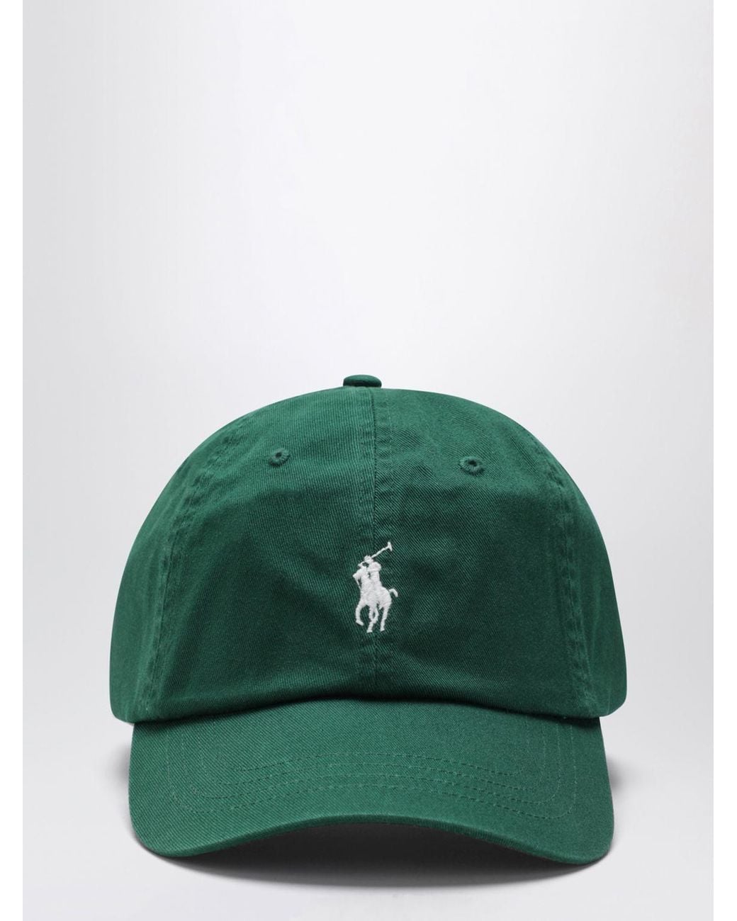 Polo Ralph Lauren Green Cotton Baseball Cap With Embroidered Logo for men