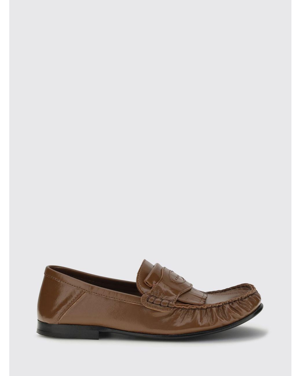 Marni Brown Fringed Loafers