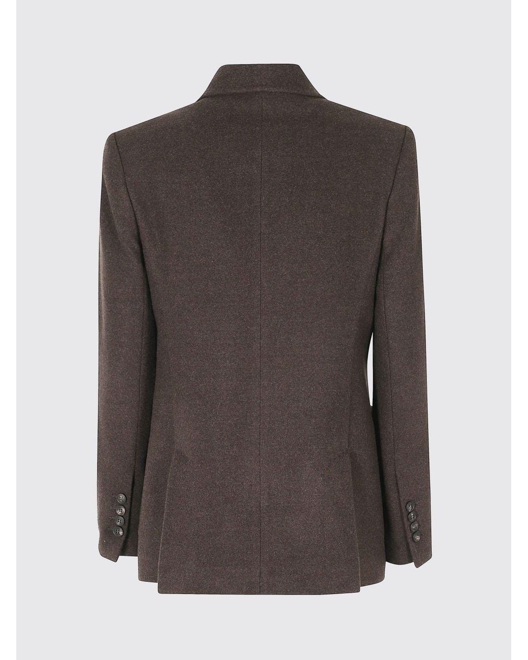 Eleventy Gray Double-Breasted Wool Blazer With Peak Lapels And Patch Pockets