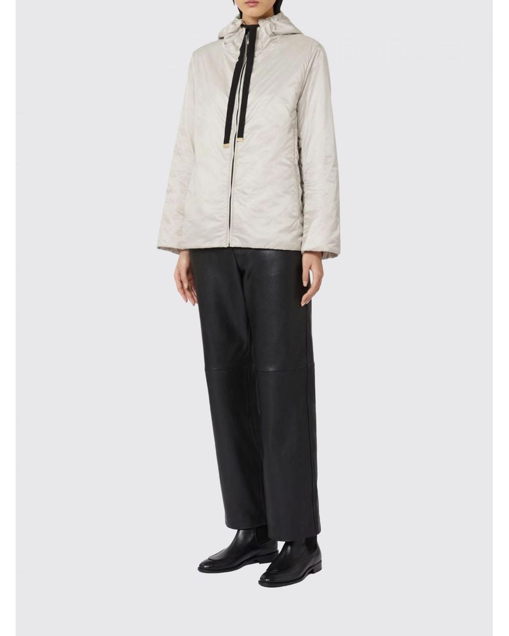 Max Mara Natural Greenh Hooded Nylon Raincoat