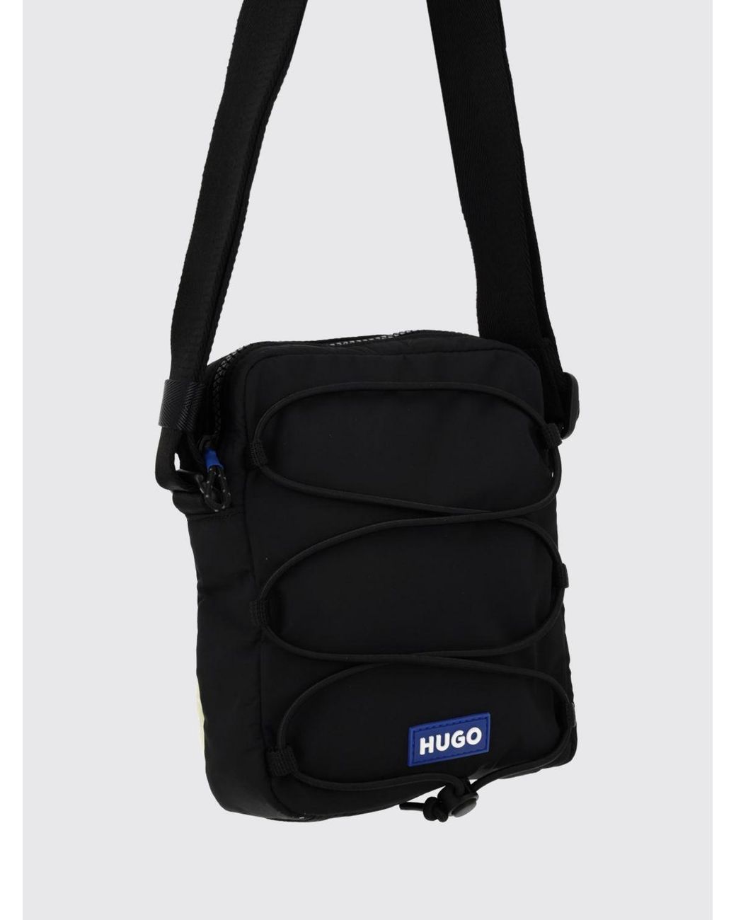 HUGO Black Vytal Recycled Nylon Crossbody Bag With Zip Closure And Applied Logo for men