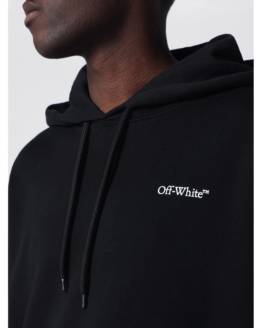 Off-White c/o Virgil Abloh Black Arrow Logo Cotton Hoodie for men