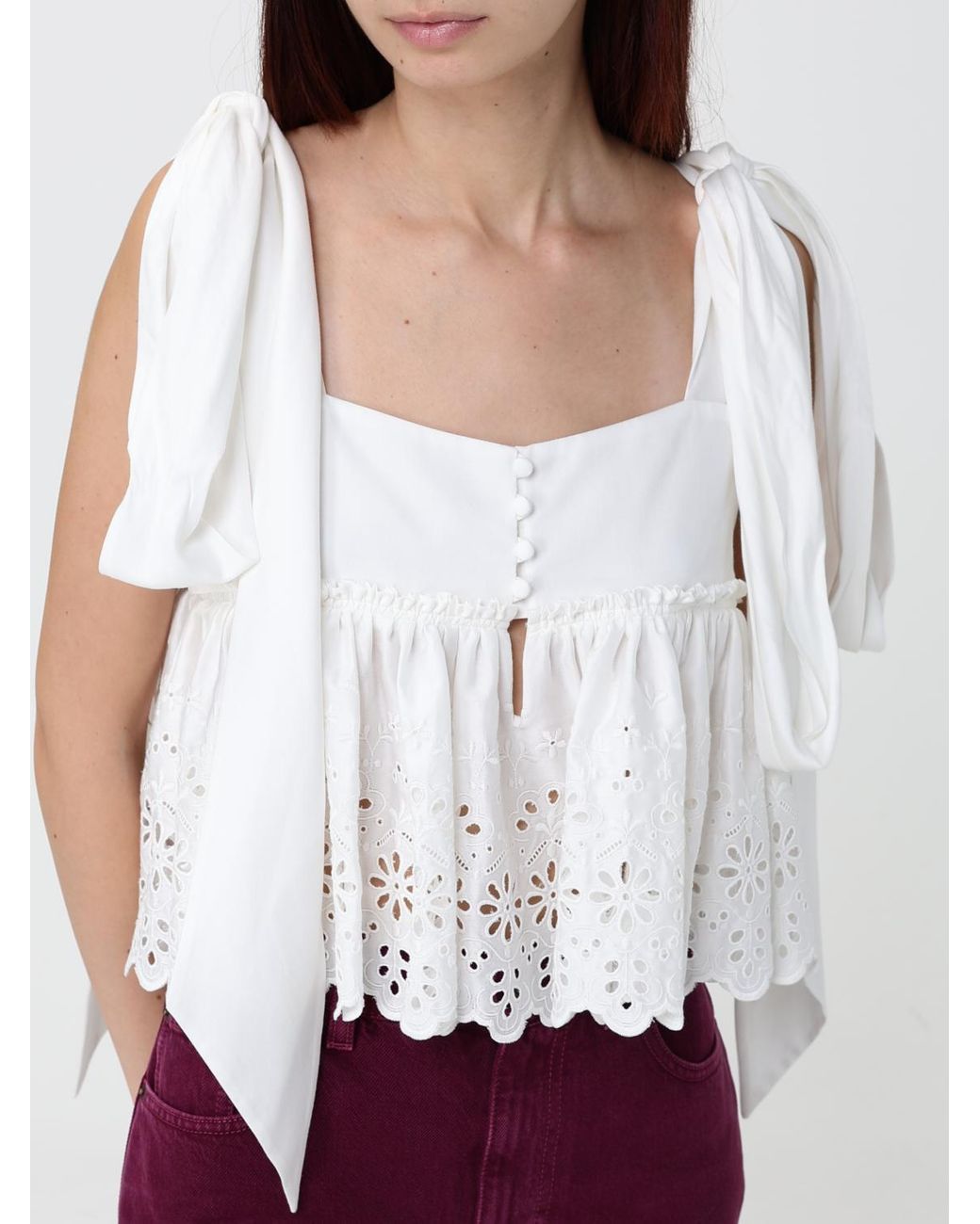 Chloé Red ChloÉ Cropped Top