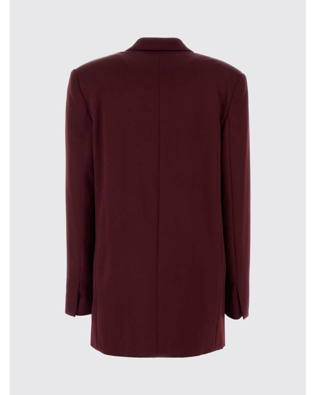 Alberta Ferretti Red Double-Breasted Cropped Viscose Blazer With Peaked Lapels
