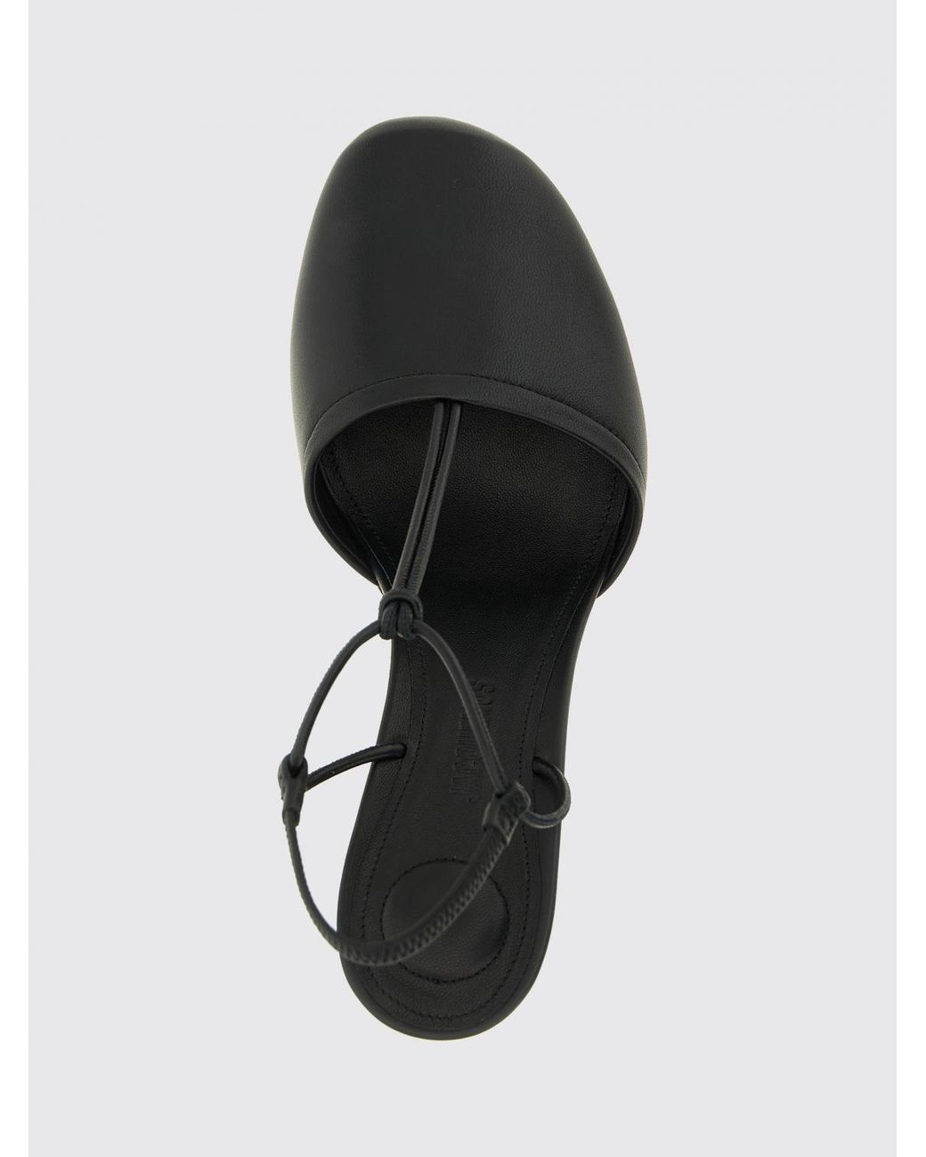 Jacquemus Black Pina Lamb Leather Slingback Pumps With Stiletto Heel