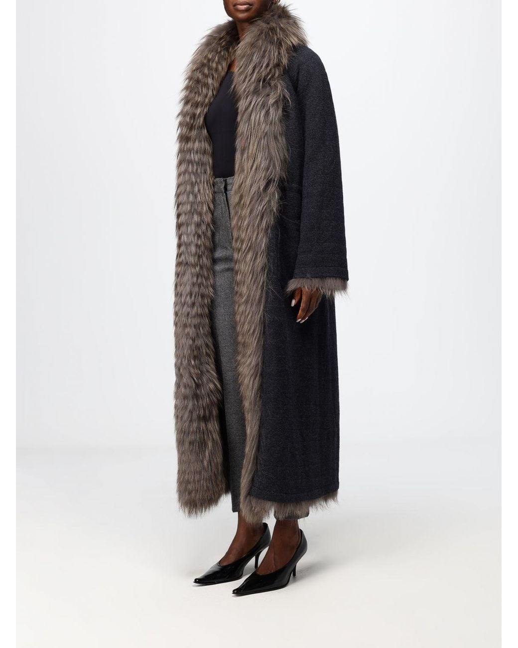 Simonetta Ravizza Brown Park Reversible Long Coat