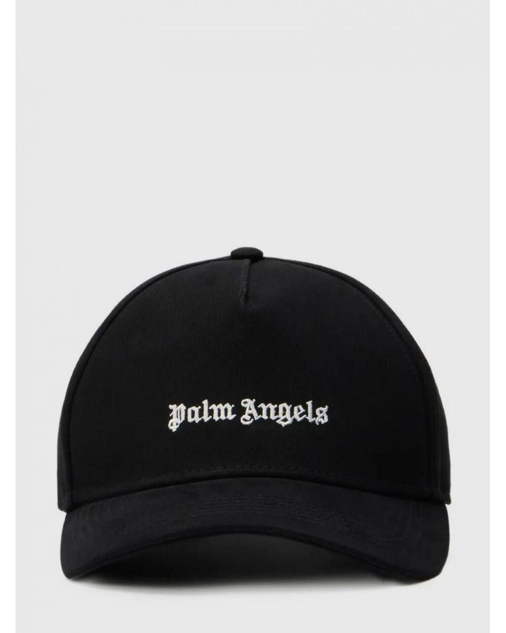 Palm Angels Black Cotton Hat With Embroidered Logo for men