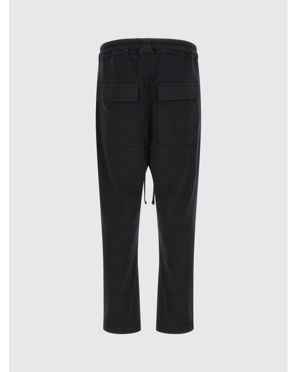 Thom Krom Black Stretch Cotton Jogging Trousers With Drawstring Waist for men