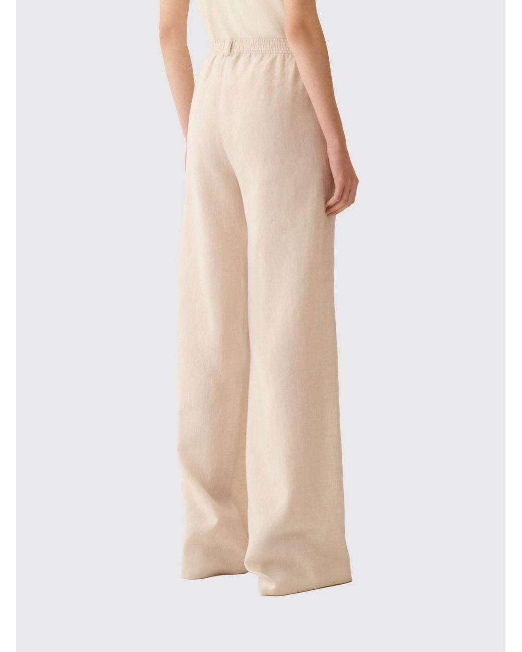 Fabiana Filippi Natural Linen Palazzo Trousers