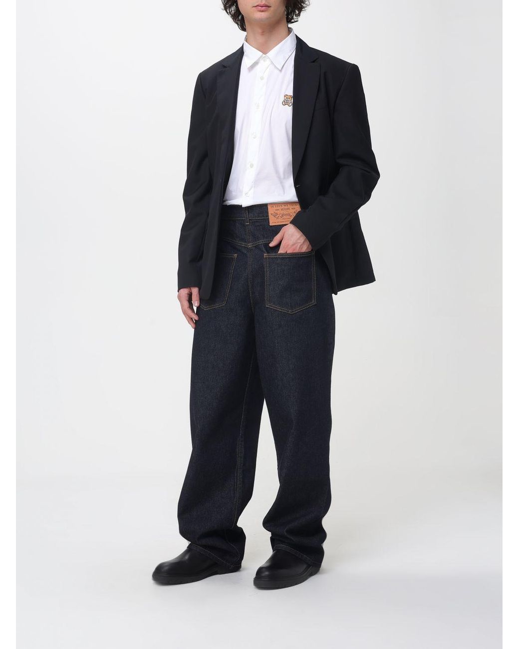 Moschino Couture Blue Wide-Leg Jeans for men
